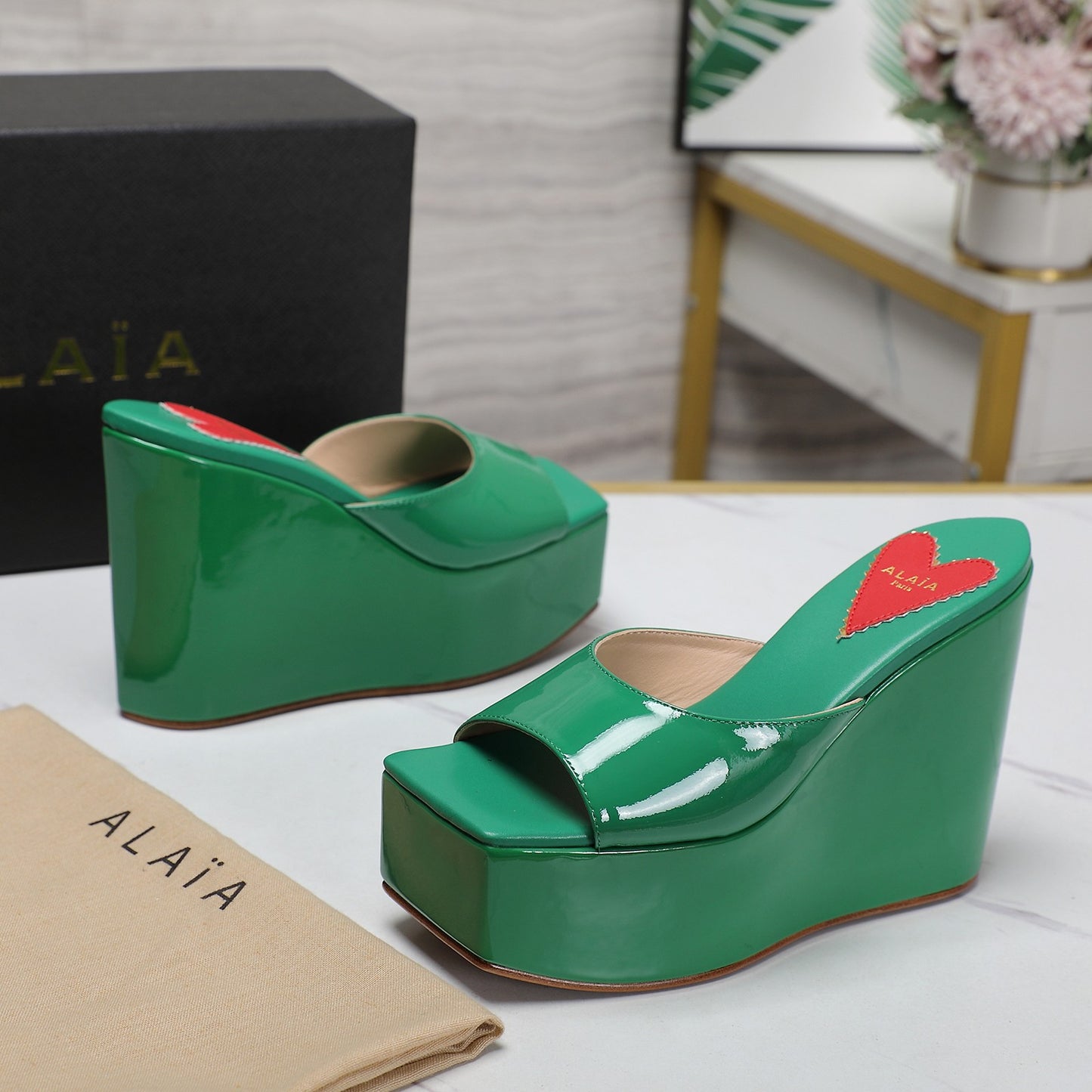 Patent Love Heart Wedge - 5 Colours