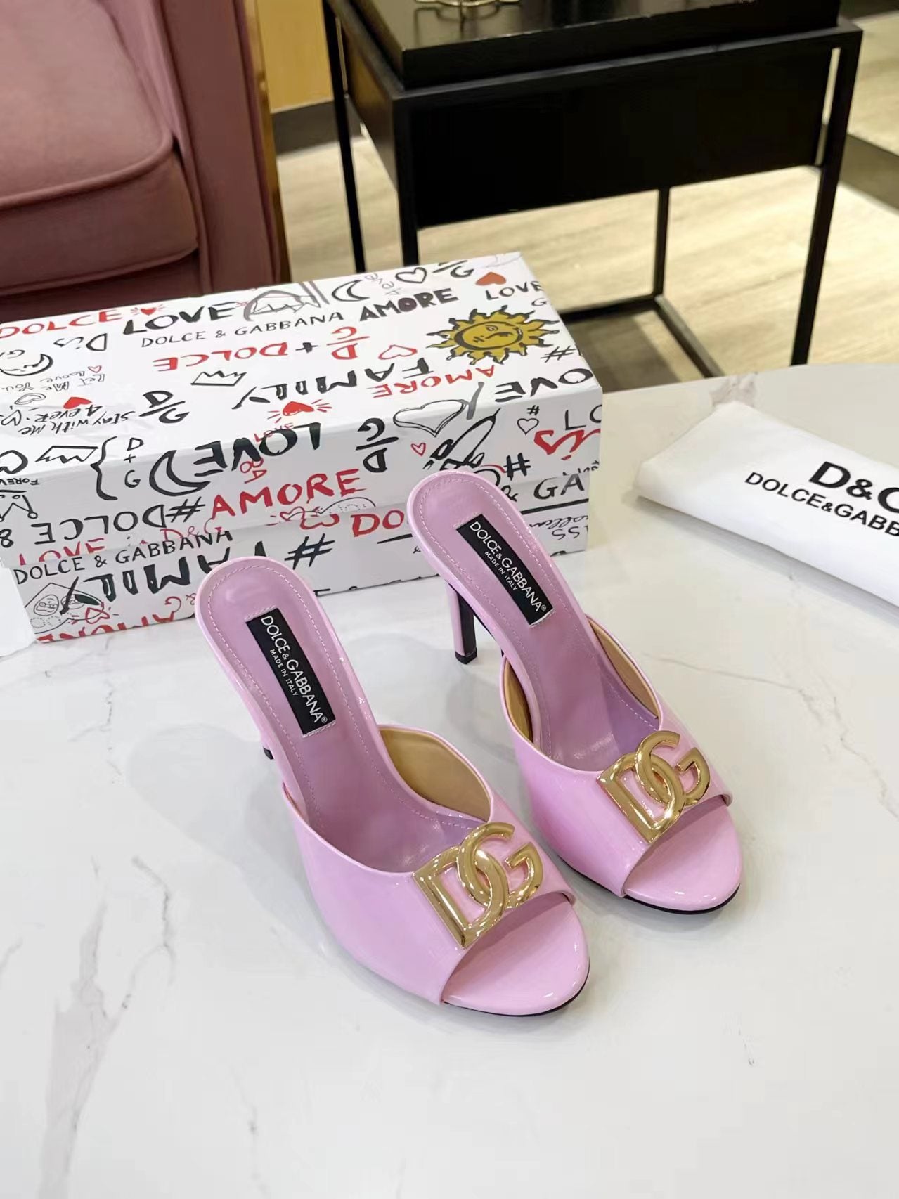 DG Patent Mule Sandals - 8 Colours