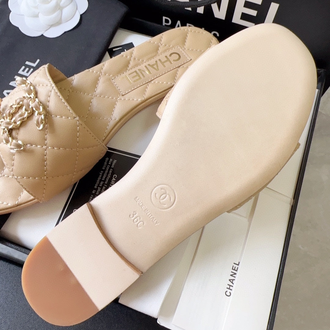 CC Quilted Flat Sandals - 3 Colours