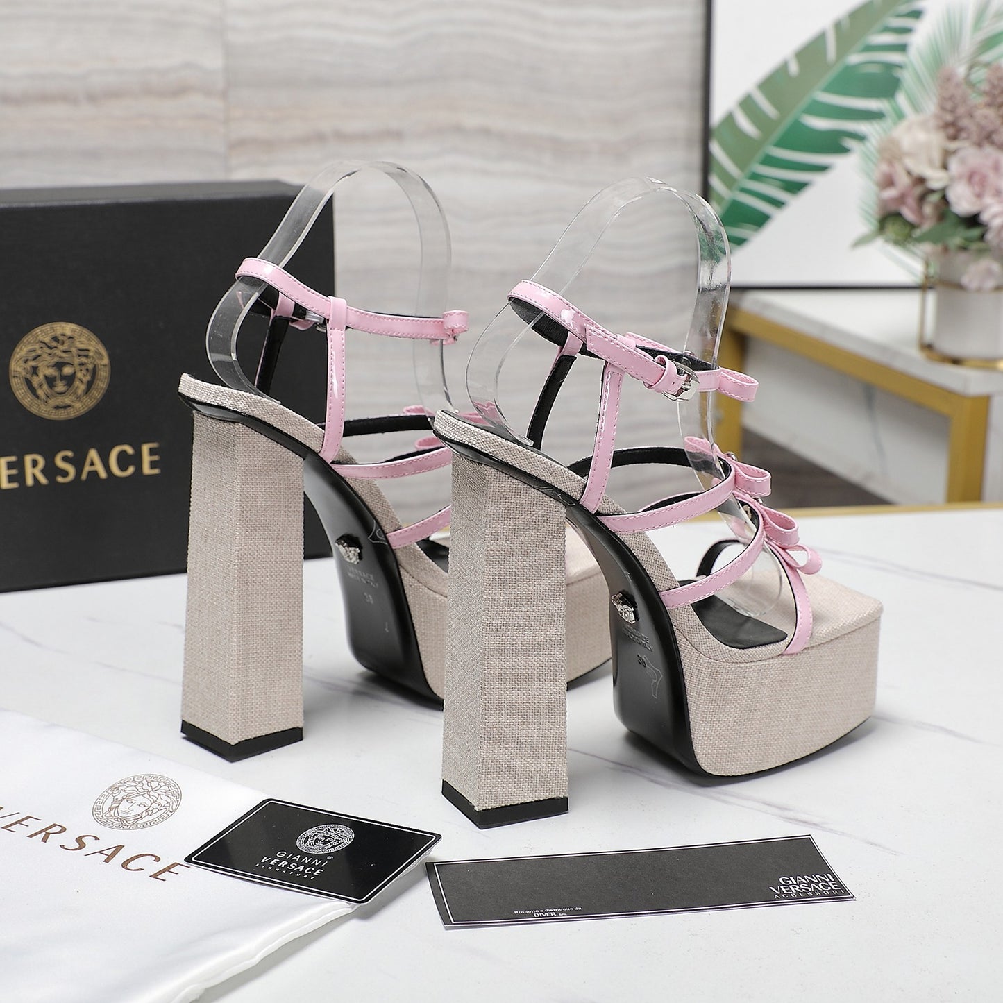Gianni Ribbon Platform Heels - 2 Colours