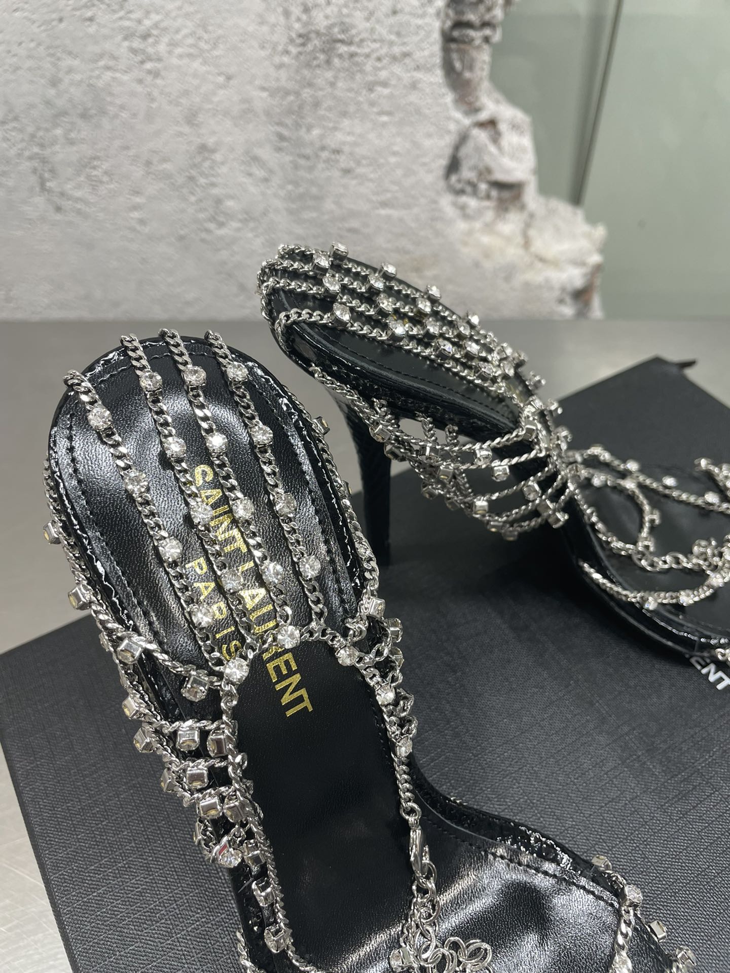 Alex Chain Strappy Heels - 3 Colours