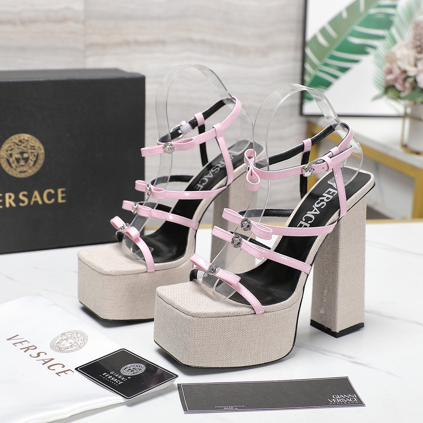 Gianni Ribbon Platform Heels - 2 Colours