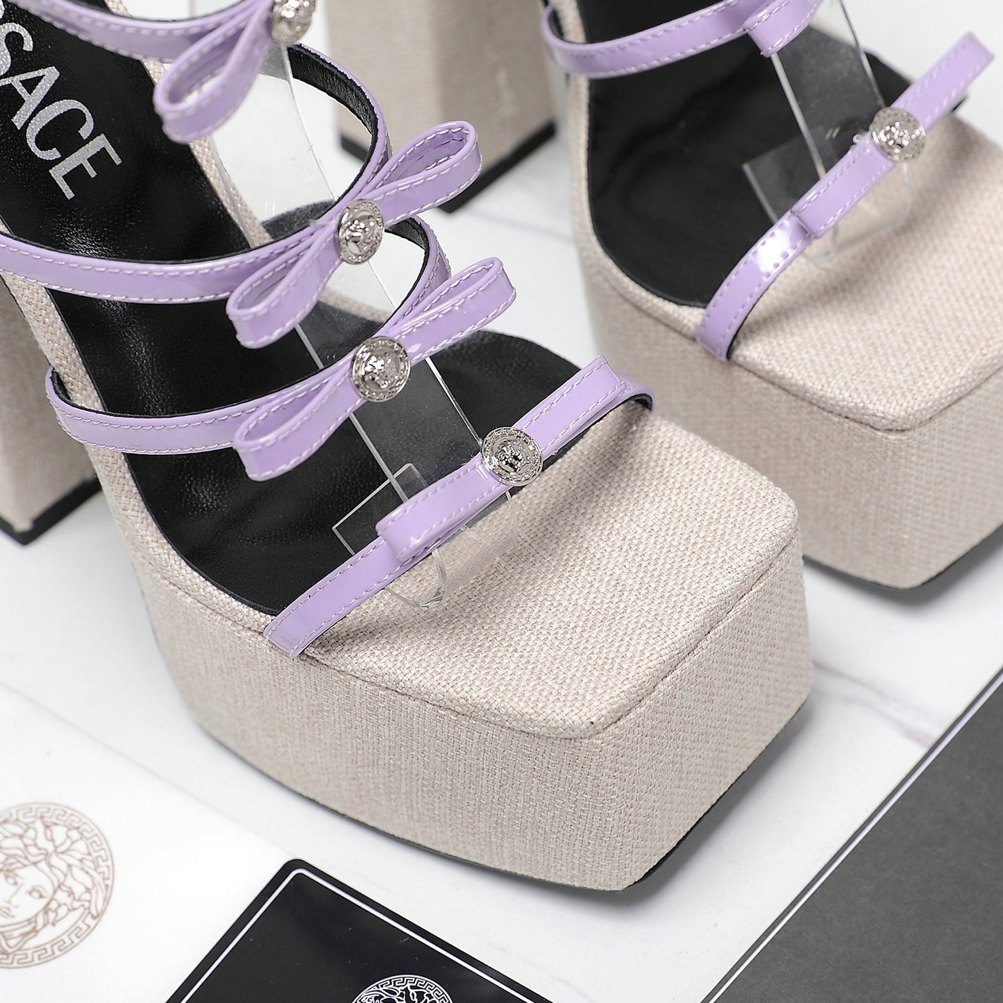Gianni Ribbon Platform Heels - 2 Colours