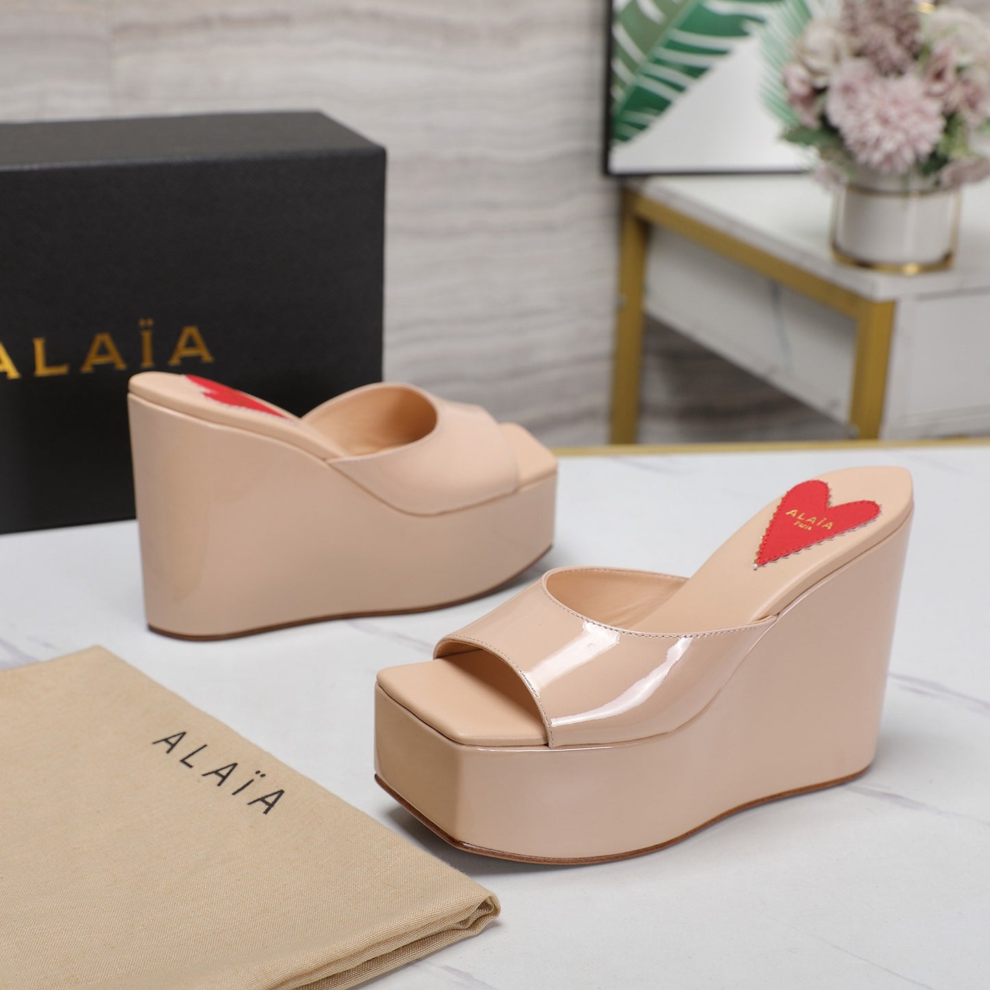 Patent Love Heart Wedge - 5 Colours