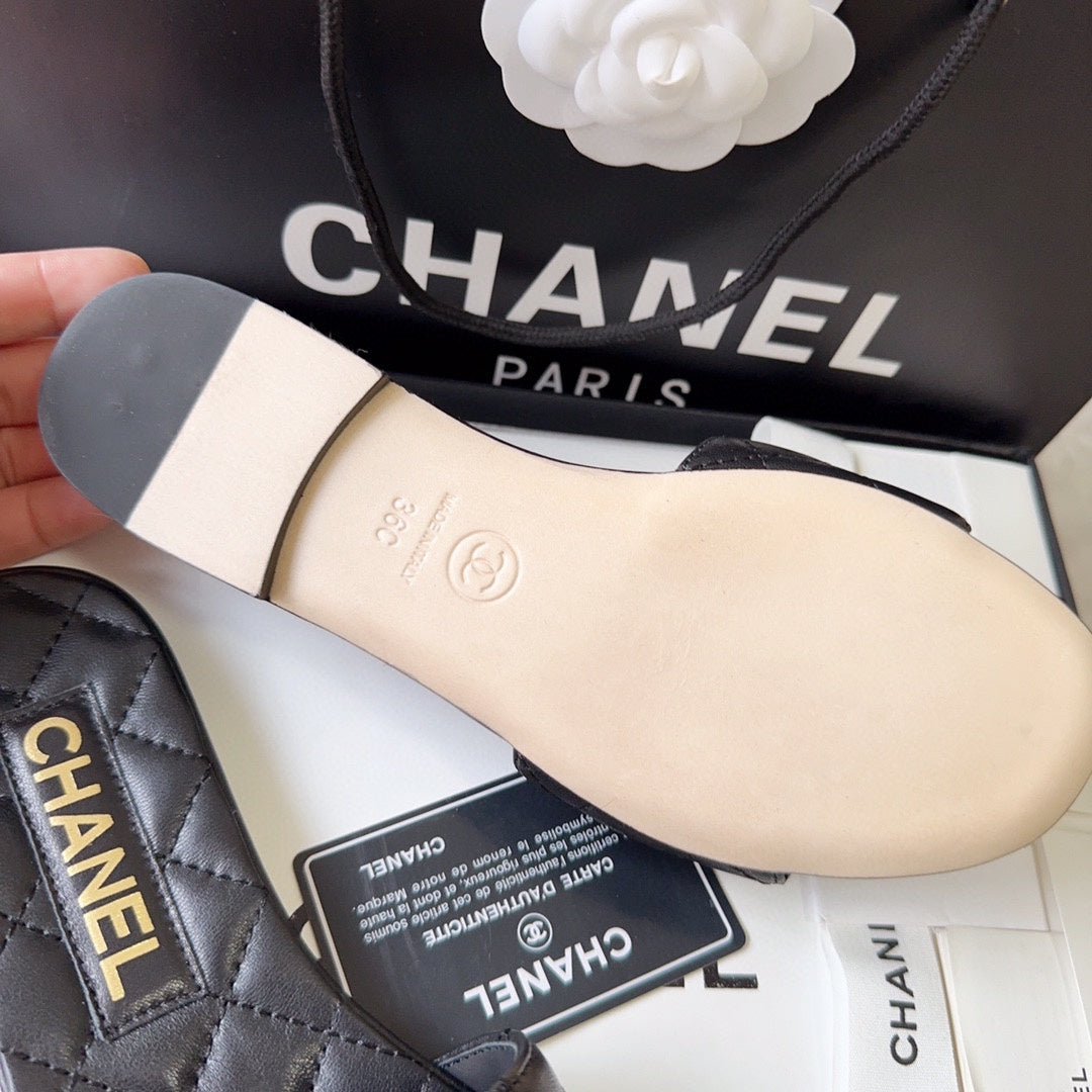 CC Quilted Flat Sandals - 3 Colours