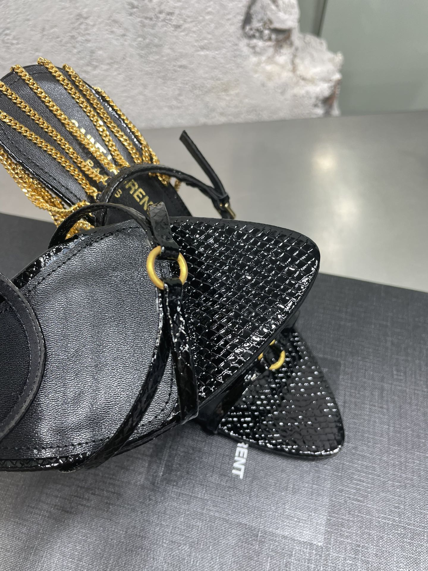 Alex Chain Strappy Heels - 3 Colours
