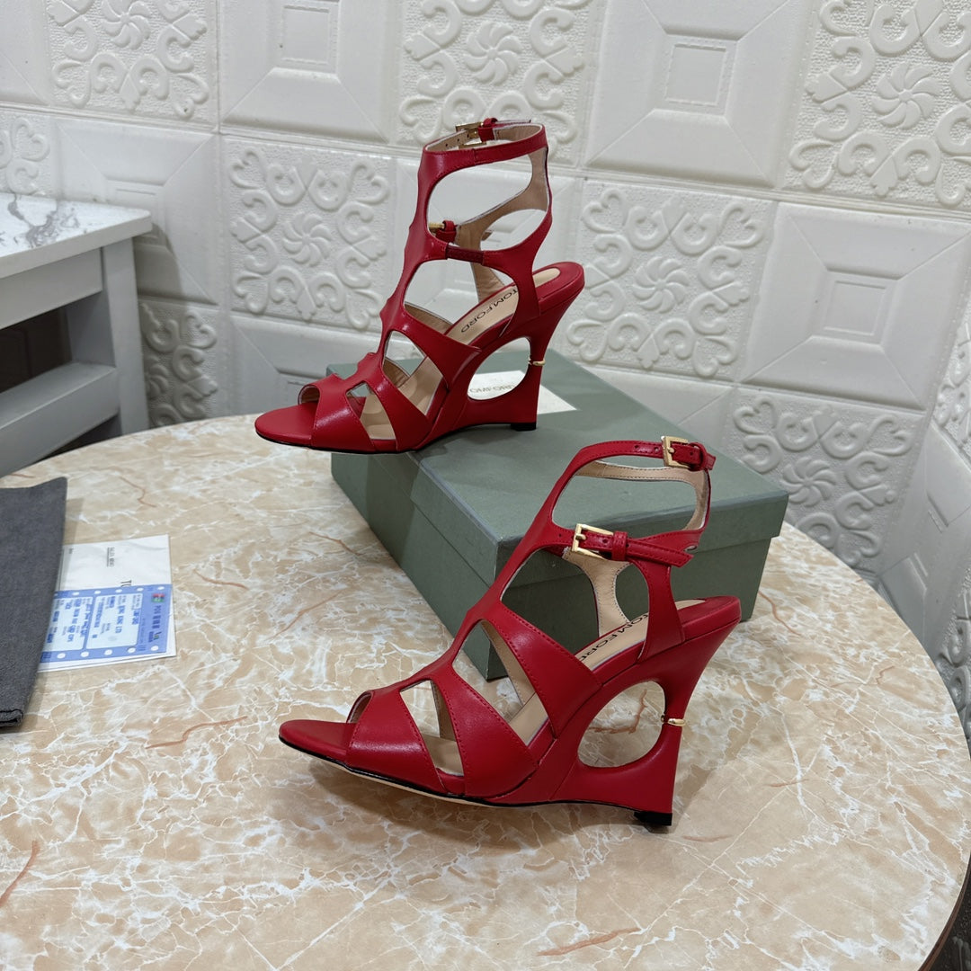Paradis Cutout Wedge Sandals - 3 Colours