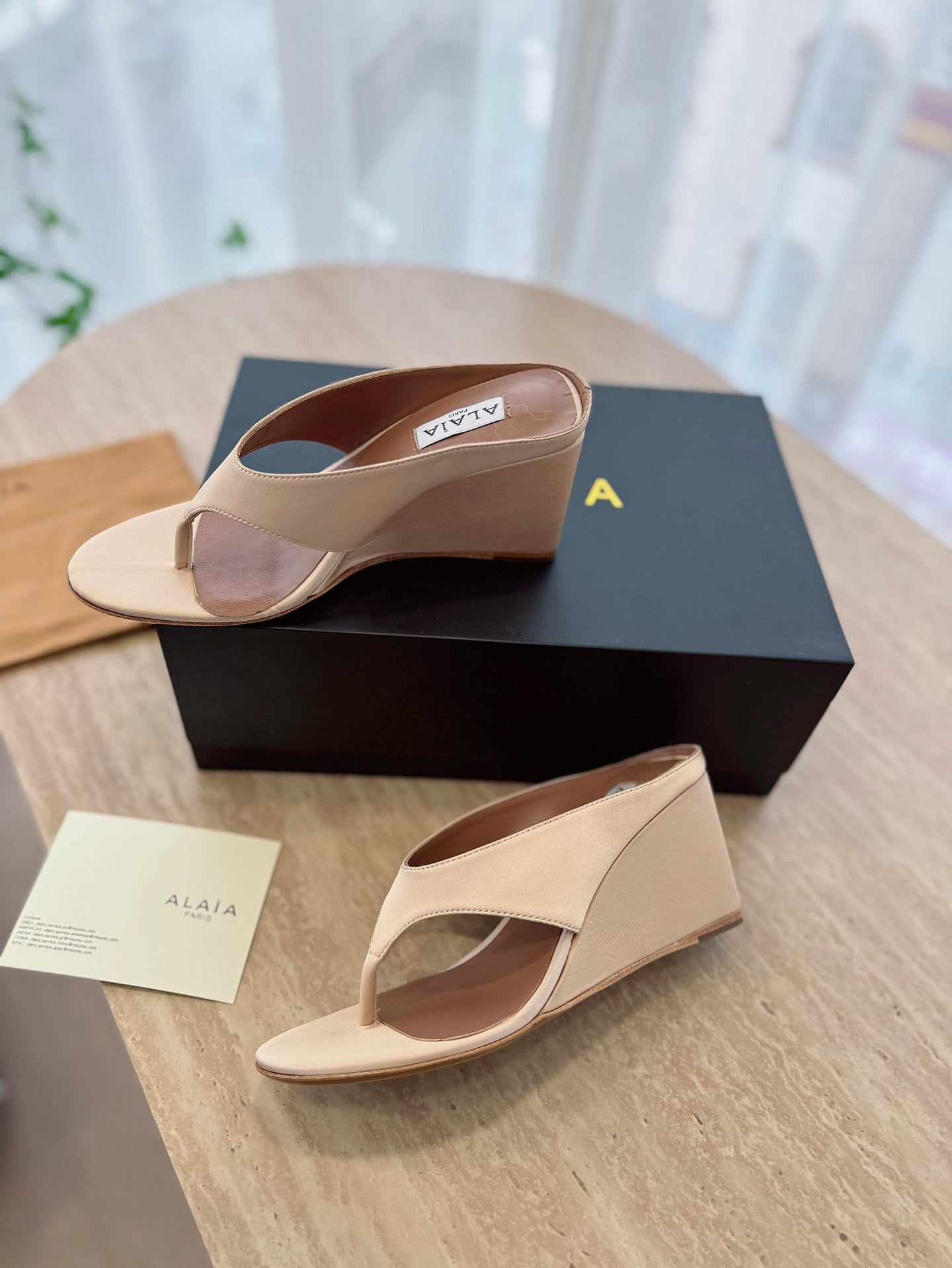 Cube Wedge Thong Sandals - 6 Colours