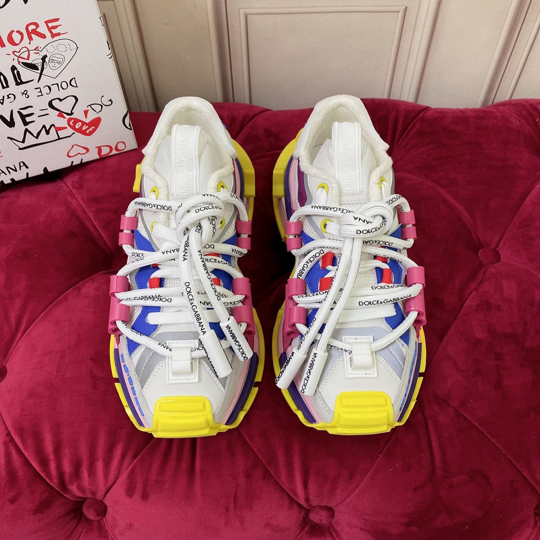 Space Colorblock Trainers - White/Yellow