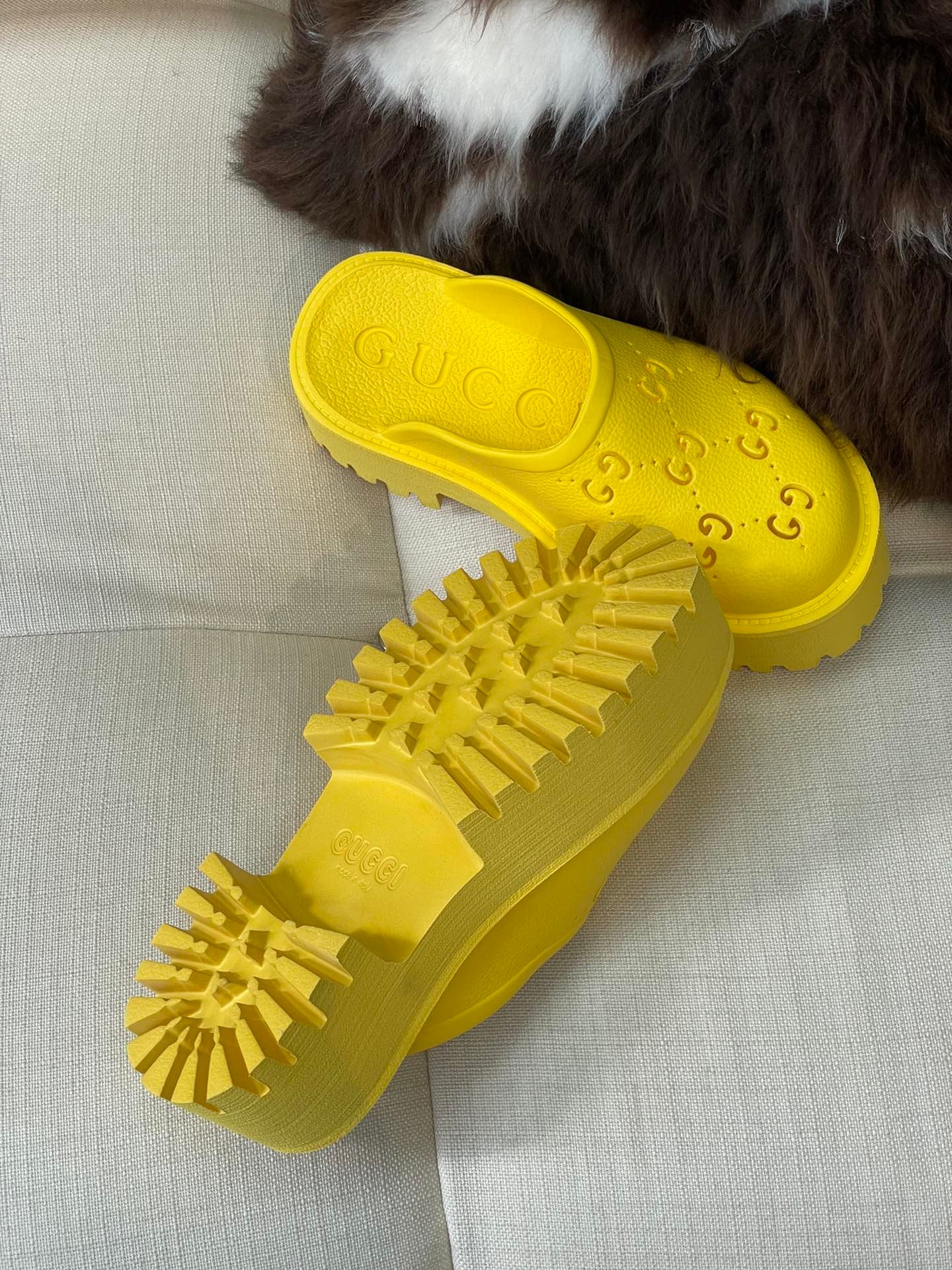 GG Perforated Platform Mules - 5 Colours - Bright