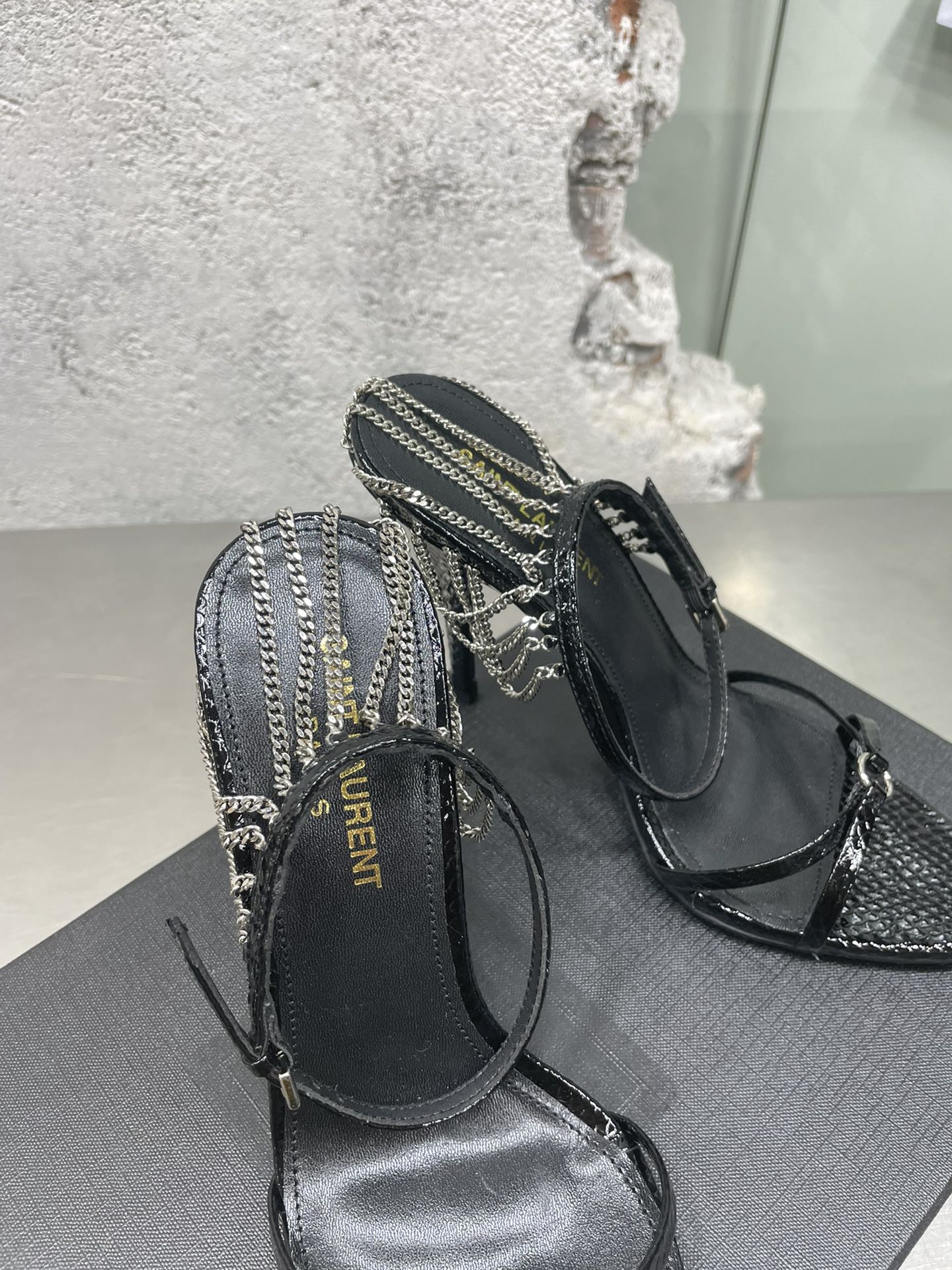 Alex Chain Strappy Heels - 3 Colours