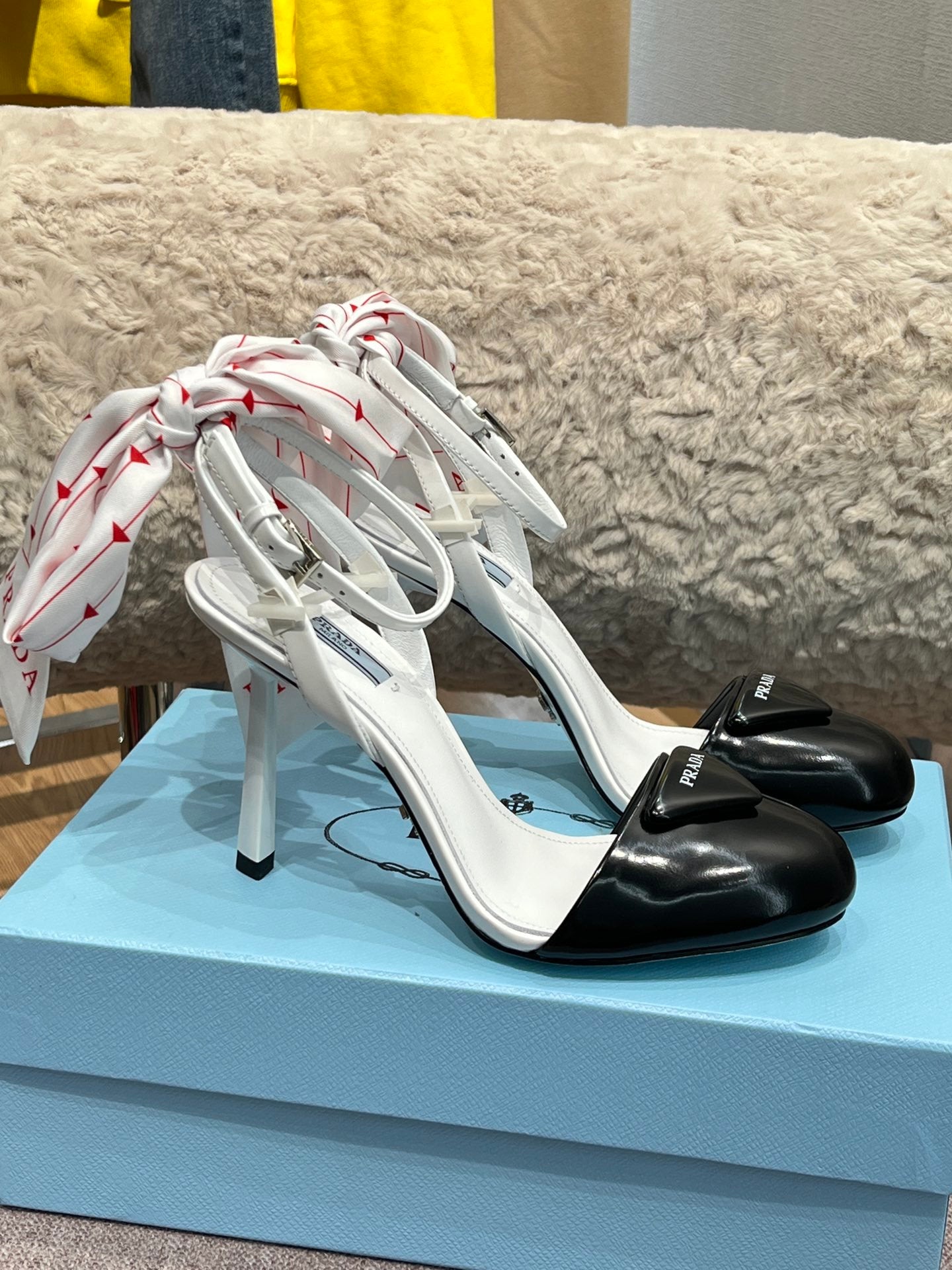 Bicolour Ankle Strap Heels - 2 Colours