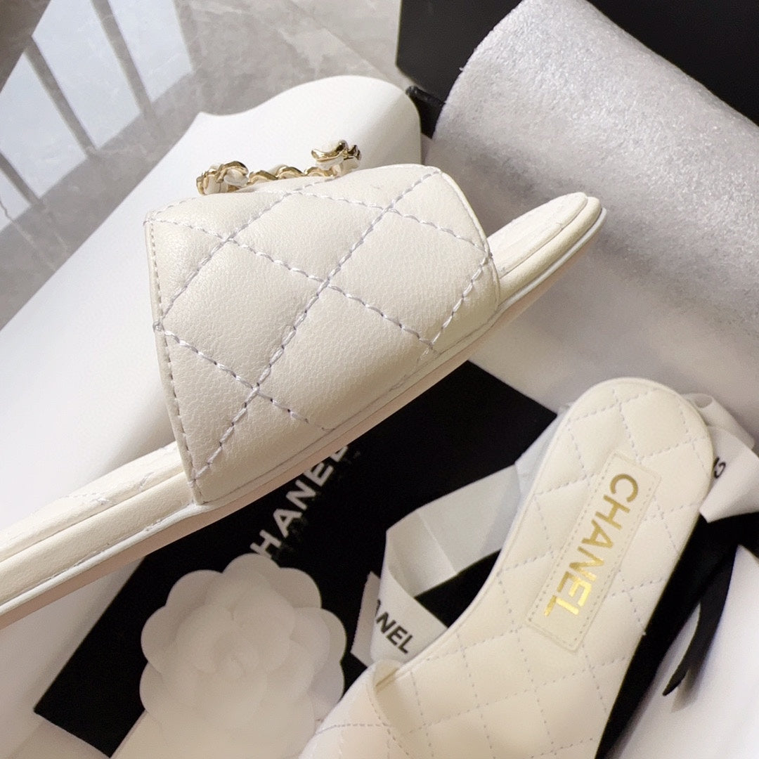 CC Quilted Flat Sandals - 3 Colours
