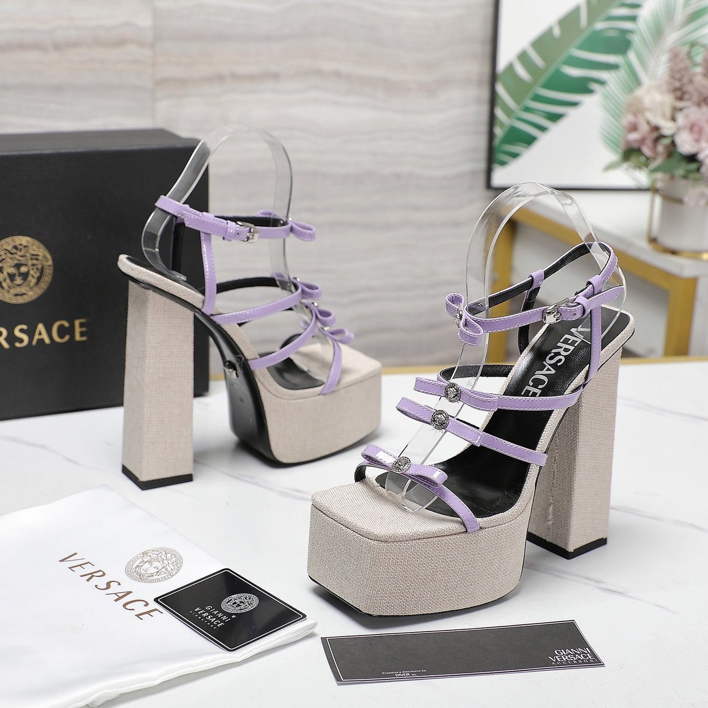 Gianni Ribbon Platform Heels - 2 Colours