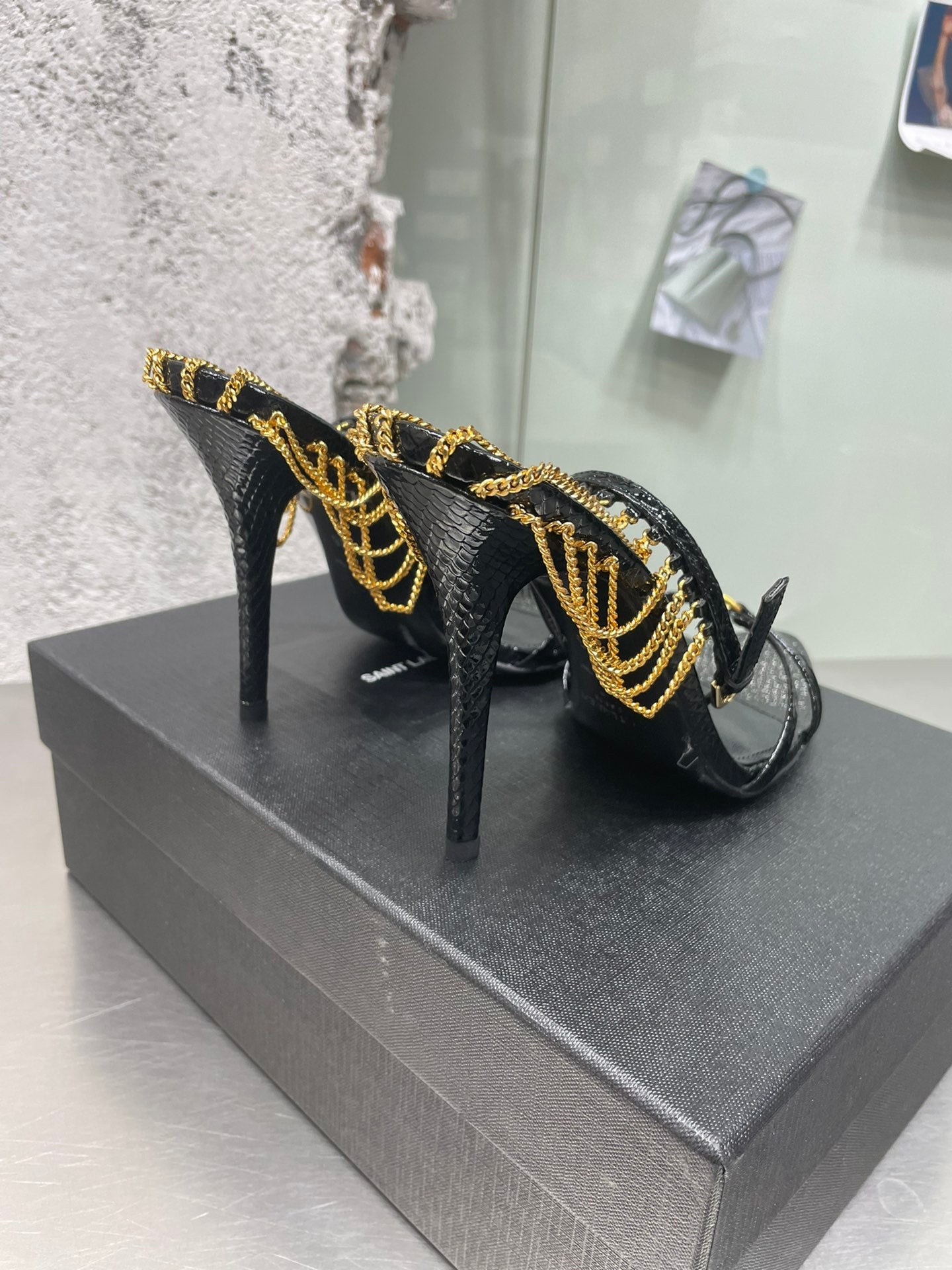 Alex Chain Strappy Heels - 3 Colours