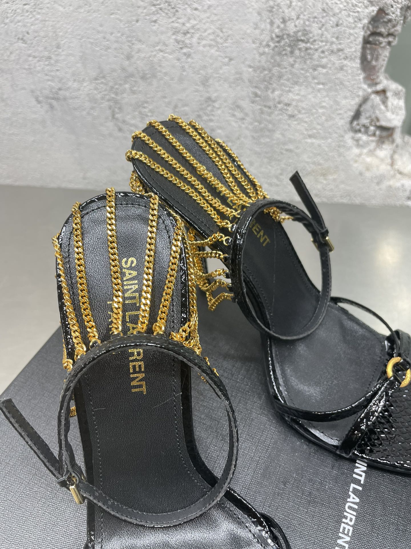 Alex Chain Strappy Heels - 3 Colours