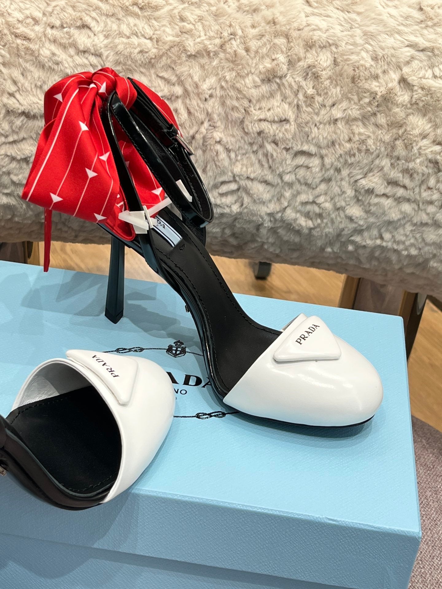 Bicolour Ankle Strap Heels - 2 Colours