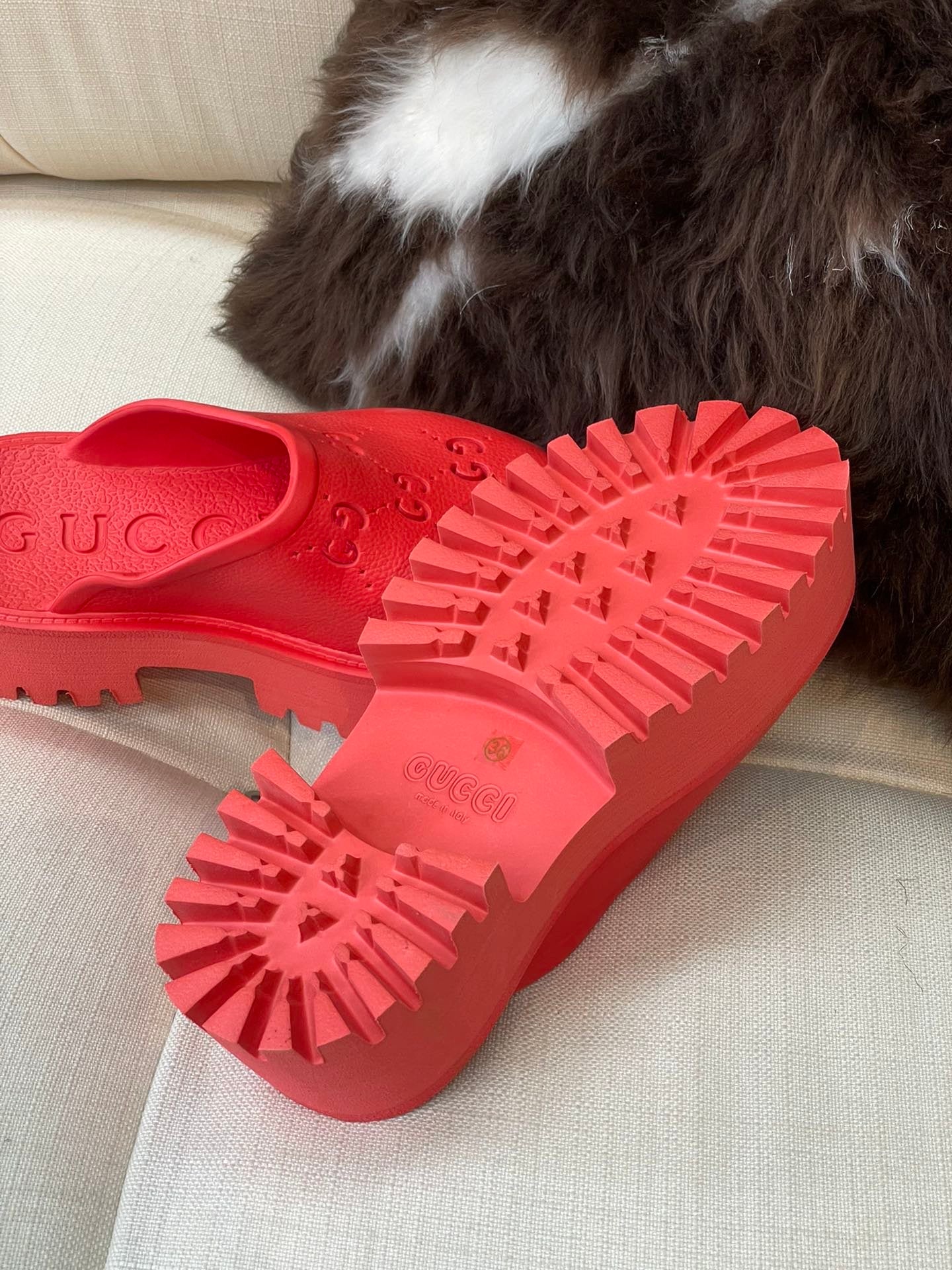 GG Perforated Platform Mules - 5 Colours - Bright