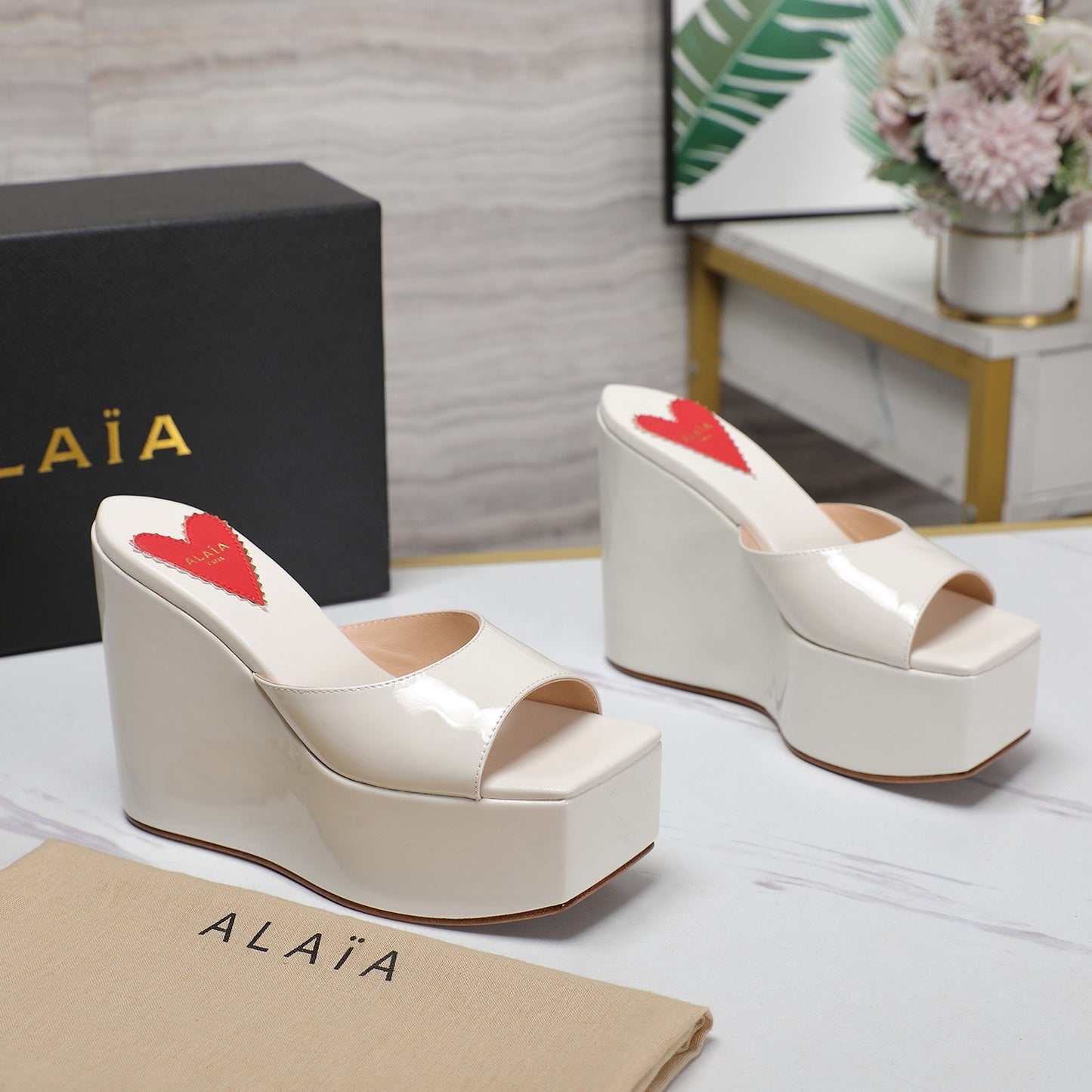 Patent Love Heart Wedge - 5 Colours
