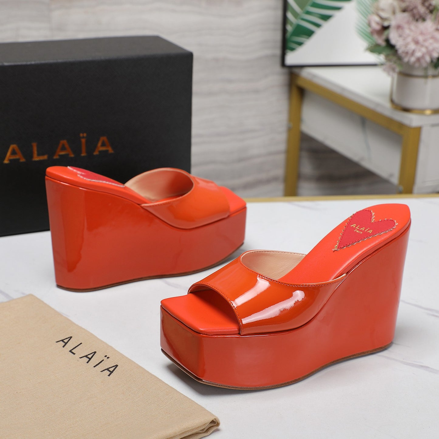 Patent Love Heart Wedge - 5 Colours