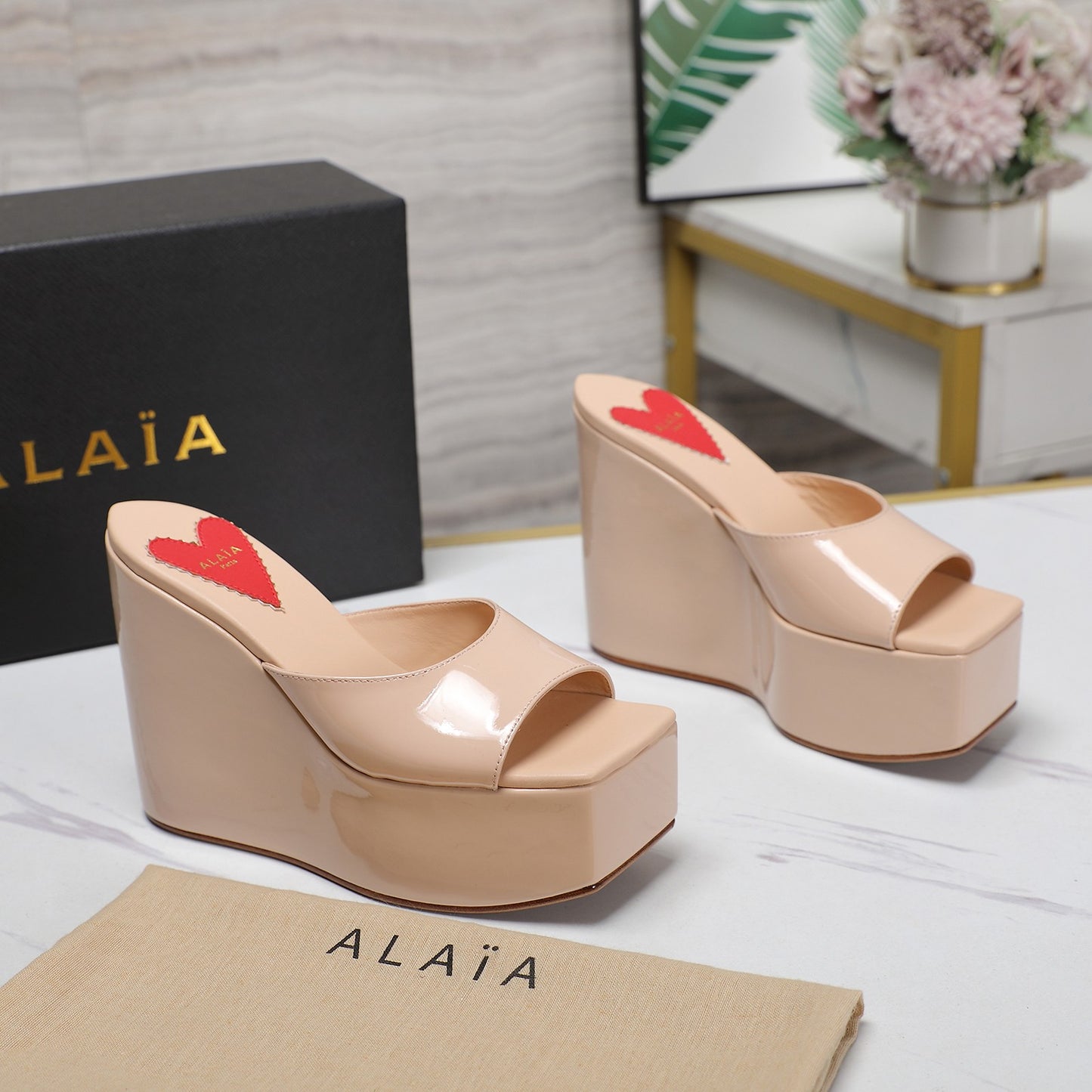 Patent Love Heart Wedge - 5 Colours