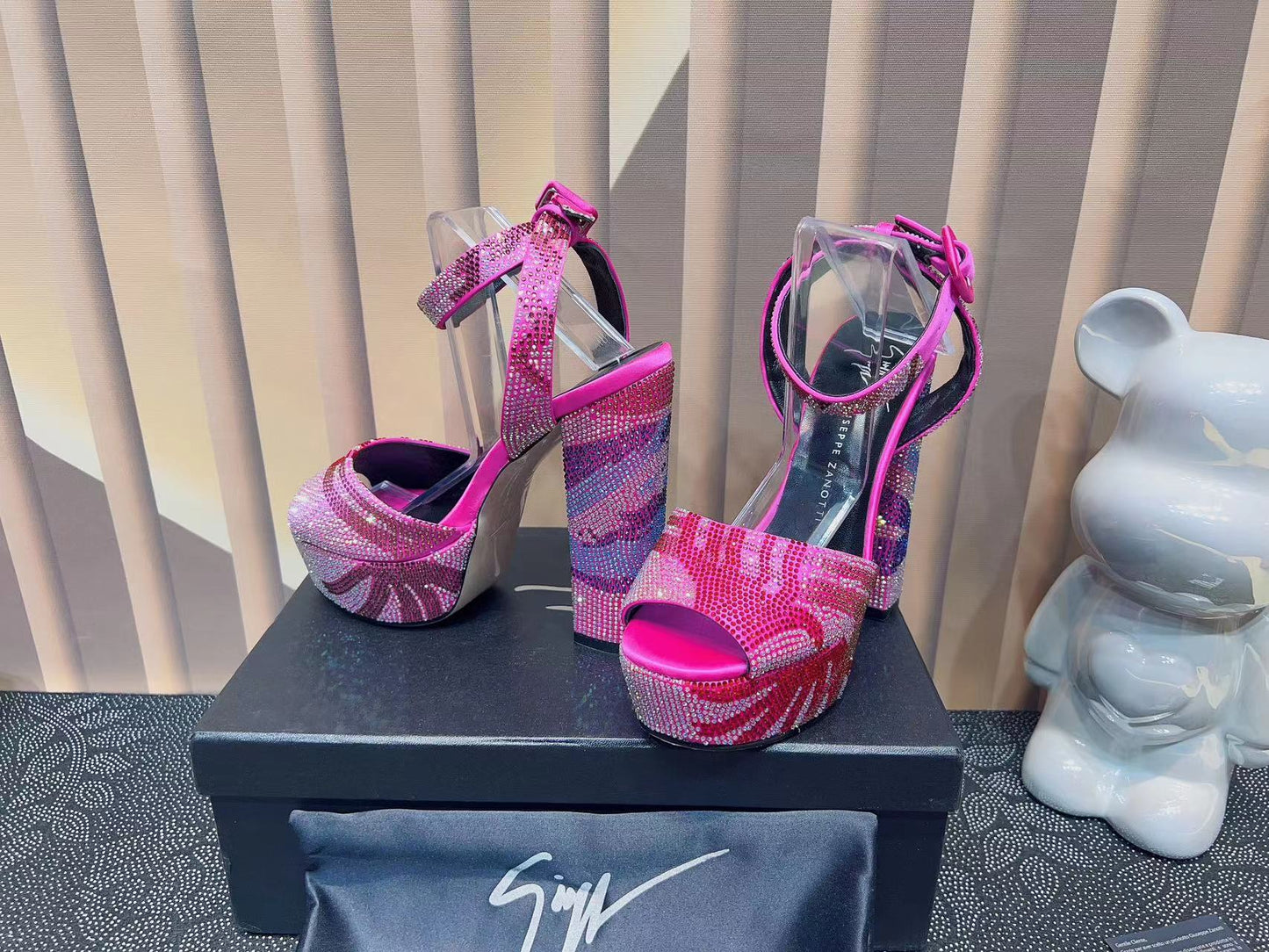 GZ Crystal Platform Heels - 3 Colours