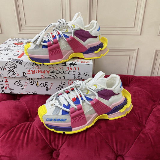 Space Colorblock Trainers - White/Yellow