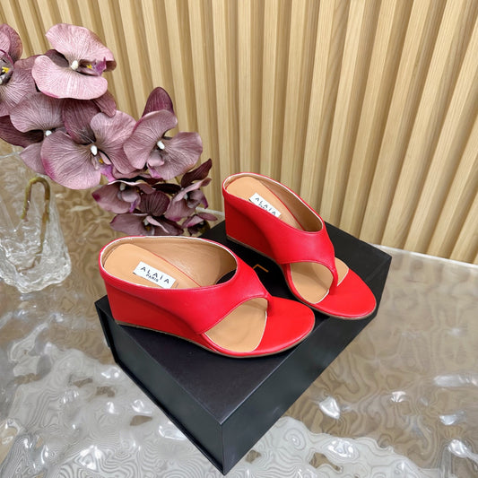Cube Wedge Thong Sandals - 6 Colours