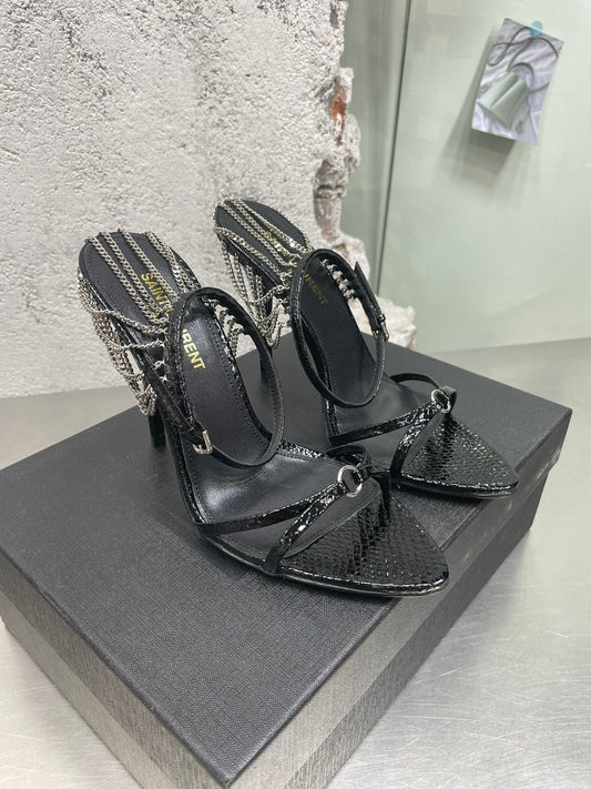 Alex Chain Strappy Heels - 3 Colours
