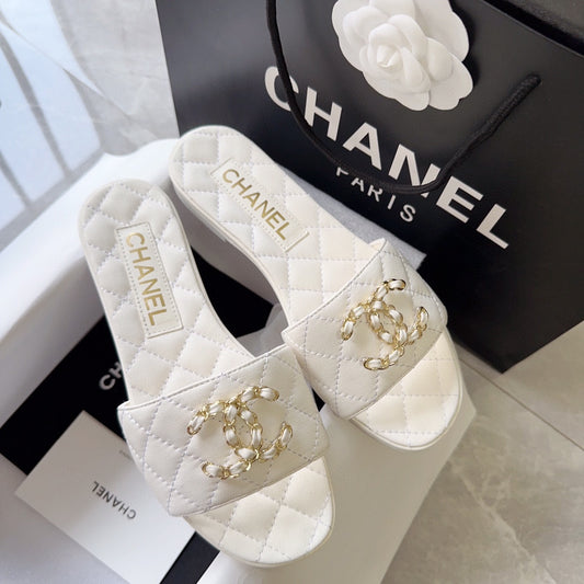 CC Quilted Flat Sandals - 3 Colours