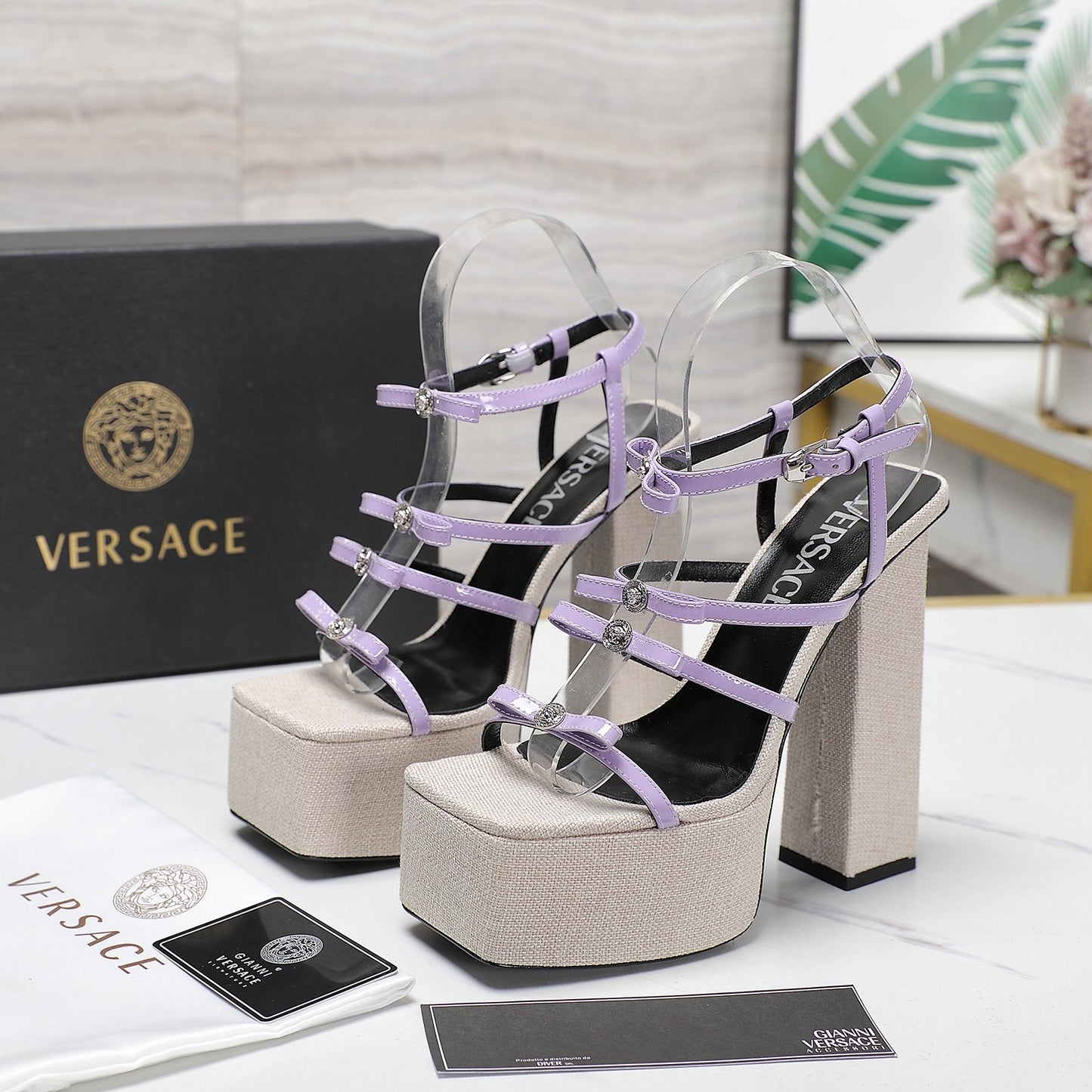Gianni Ribbon Platform Heels - 2 Colours