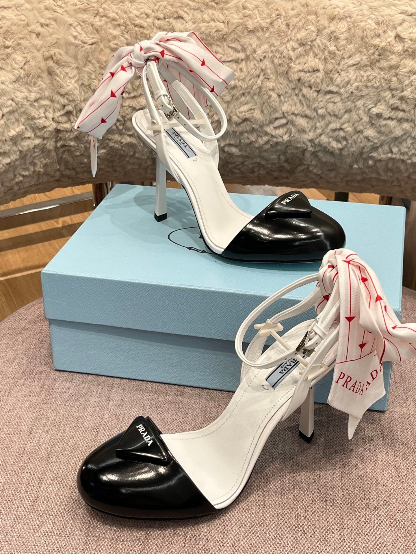 Bicolour Ankle Strap Heels - 2 Colours