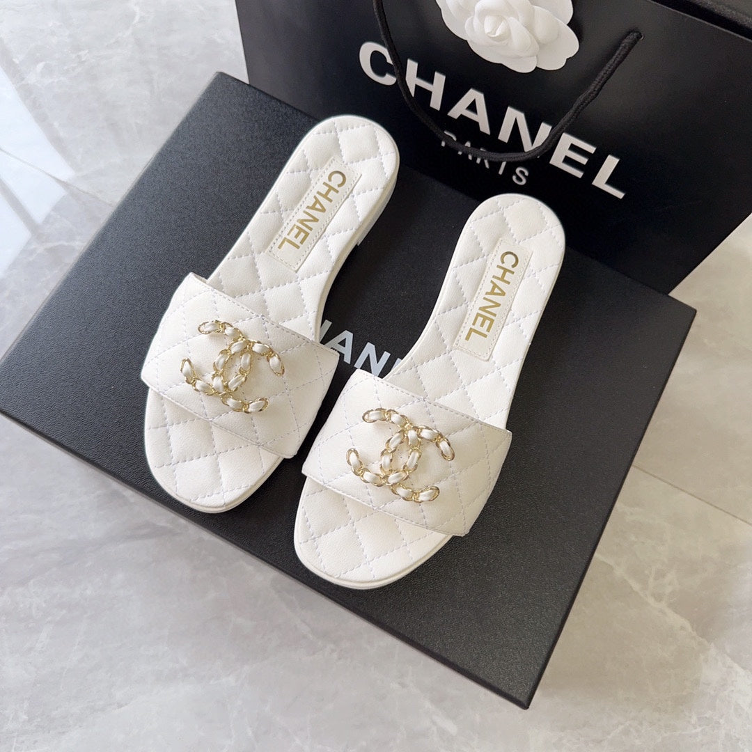 CC Quilted Flat Sandals - 3 Colours