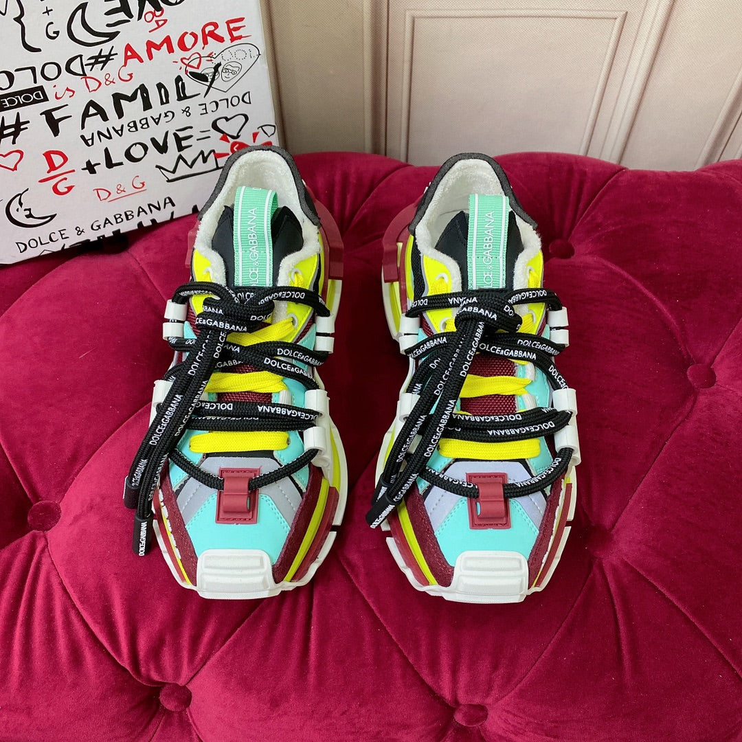 Space Colorblock Trainers - Green