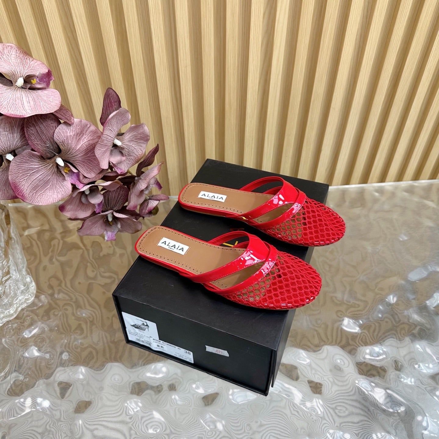 Infradito Fishnet Flat Mules - 3 Colours