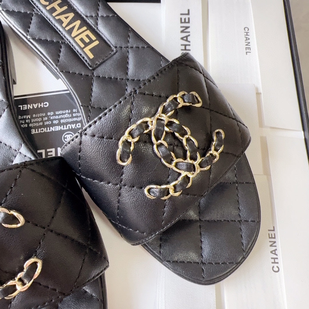 CC Quilted Flat Sandals - 3 Colours