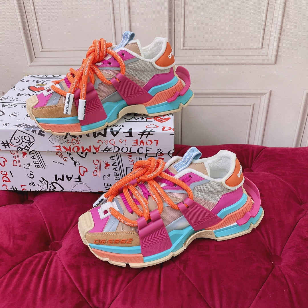 Space Colorblock Trainers - Orange